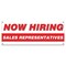 Signmission Now Hiring Sales Representatives Banner Apply Inside Accepting Application Single Sided B-30301 - alternate 1